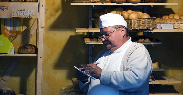 Old fashion baker. Bäckerei, Dresden, Germany