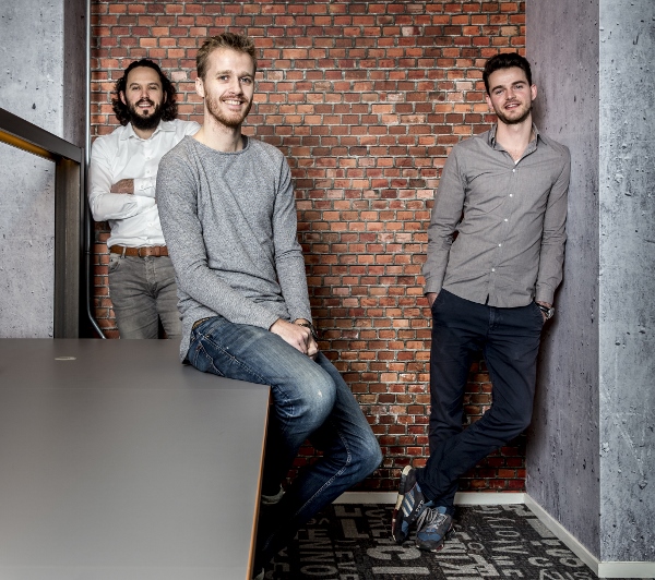 Groningen 20180215. Goodr, vlnr: Arjan Geertsema (CTO), Ewan Scholte (CEO), Bjorn Boes ( Marketing en Sales ) . foto: Pepijn van den Broeke