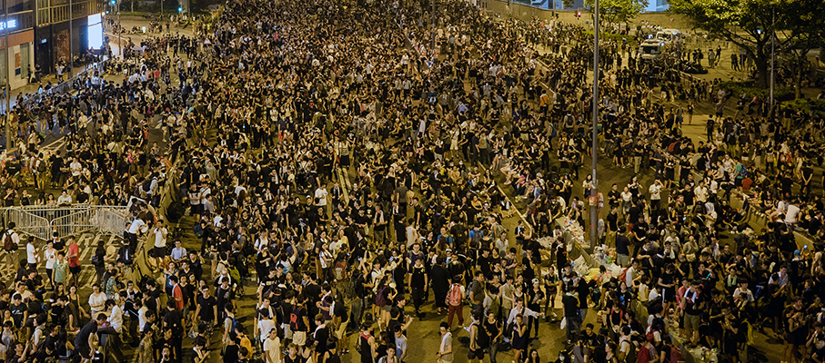 Willem bericht van de belegerde campus in Hongkong