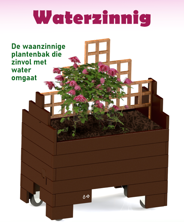 afstuderen op een plantenbak